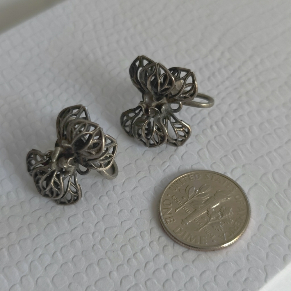 Vintage Sterling Screw Back Earrings